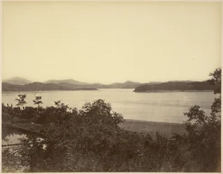 Uitzicht vanaf Fort Monocacy met Fort McKee in de verte