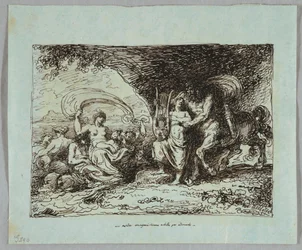 Achilles Geleerd door Centaur Chiron Hoe de Lier te Bespelen