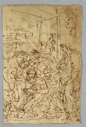Aanbidding van de Herders; Aartsengel St. Michael naar Raphael; St. Margarite naar Raphael; Aloof de Wignancourt door Caravaggio; Putti; Studie van de Zondvloed; Verso: Dispositie naar Volterra; St. Cecilia naar Raphael; Deel van Huwelijk van Hendrik IV...