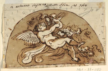 Herfst, lunet voor plafond van de Sala Ottagonale, Palazzo Milzetti, Faenza