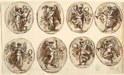 Plafondontwerp, Geschiedenis, Overvloed in zes ovalen, Sala di Ercole ed Ebe, Palazzo Gessi, Faenza