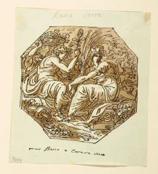 Tekening, Bacchus en Ceres