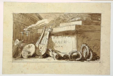 Tekening, Monument voor een Accademia della Pace, 1810-20
