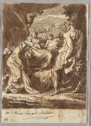 Madonna en het kind, St. Jerome, Maria Magdalena en engelen, naar Correggio