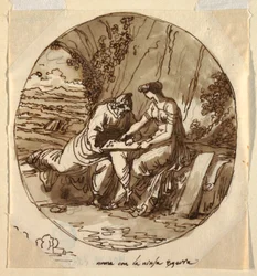 Numa Pompilius en Egeria, Sala di Numa Pompilius, Palazzo Milzetti, Faenza