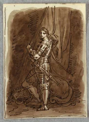 St. Joris, Detail van een Polyptiek met de Maagd op de Troon, Studie naar Dosso Dossi