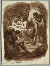 De geboorte van Christus, studie naar Carlo Cignani