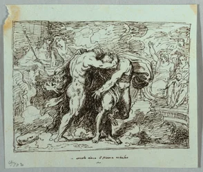 De strijd tussen Hercules en de riviergod Achelous