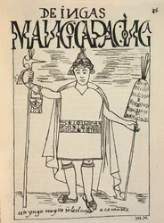Voorstelling van Manco Capac, de legendarische Inca stichter van het Koninkrijk Cusco en een figuur uit de Inca-mythologie