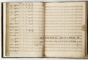 Manuscript partituur van "Een Midzomernachtsdroom", door Felix Mendelssohn