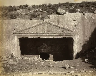 Ingang van het graf van de Judeërs, in Jeruzalem