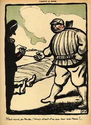 Een landeigenaar doodt een zwerver, uit 