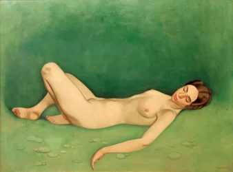 Slapende badende (Naakte slapende vrouw)