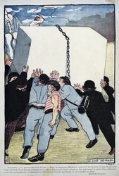 Le coup de assistance - La grande question sociale... - door Felix Vallotton