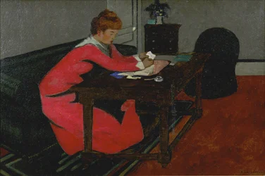 Misia aan haar bureau, 1897