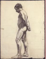 Staande mannelijke naakt