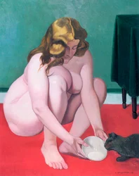 Vrouw met een kat, 1919