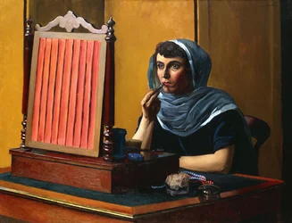 Jonge vrouw die lippenstift opdoet; Jeune Femme se Mettant du Rouge à Lèvres, 1925
