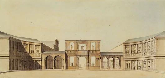 De binnenplaats van de École des Beaux-Arts, Parijs