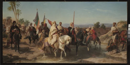 Portretten van Cherif Boubaghla en Lalla Fatma n