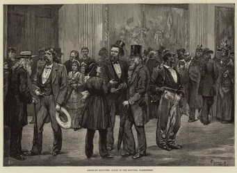 Amerikaanse schetsen, scène in de Rotunda, Washington