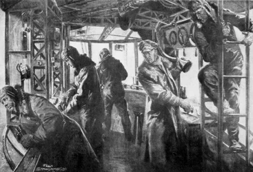 Commandozone aan boord van een Zeppelin, Duitse luchtvloot, Eerste Wereldoorlog, 1917