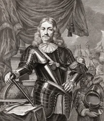 Cornelis Maartenszoon Tromp, naar een Gravure door Lambert Visscher van een Schilderij door Ferdinand Bol