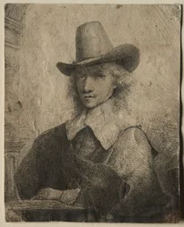 Portret van een man met een hoge hoed, 1642-1651