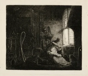 De familie in een kamer