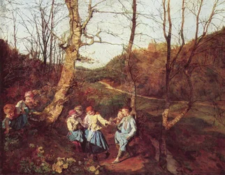 Lente in het Weense Woud (De viooltjespluksters)