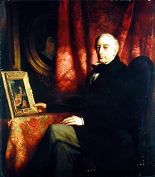 Portret van de kunstverzamelaar Nicolaus Hudtwalcker, 1852
