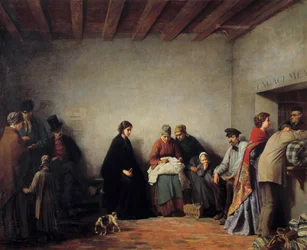 De Berg van Barmhartigheid. Schilderij door Ferdinand Heilbuth