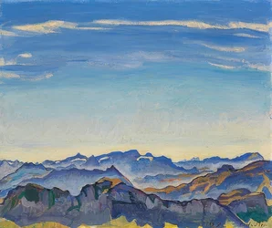 De Waadtlandse Alpen vanaf de Rochers de Naye. 1917