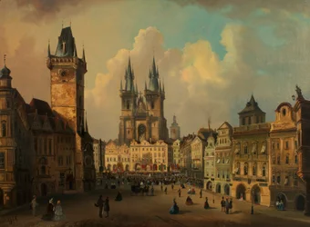 Het Oude Stadsplein in Praag