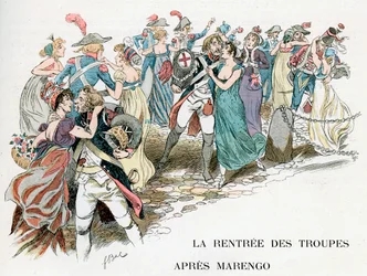 De terugkeer van Franse troepen uit Marengo, 1800, ca. 1870-1950