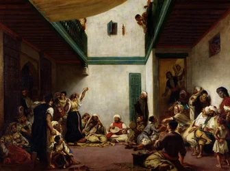 Een Joodse bruiloft in Marokko, 1841