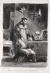Illustraties voor Faust: Faust in zijn kleedkamer, 1828