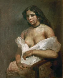 Mulatto vrouw (olieverf op doek)