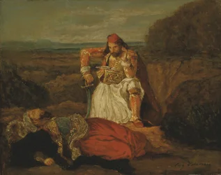 De Giaour die de dode Hassan aanschouwt, ca. 1829