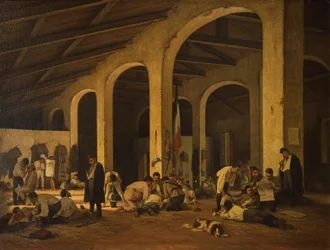 Vrijwillige Toscaanse kunstenaars in de kazerne van Modena