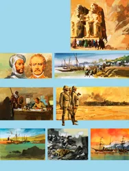 Generaal Charles Gordon van Khartoem (gouache op papier)