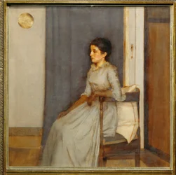 Portret van Maria Monnom, dochter van de Brusselse redacteur, later Mme (schilderij op doek)