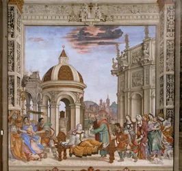 Johannes Evangelist laat Drusiana herrijzen (schilderij)