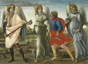 Drie aartsengelen met de jonge Tobias, 1477-78