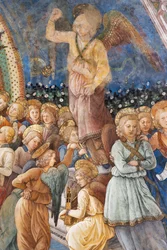 Engelen, detail van de Kroning van Maria
