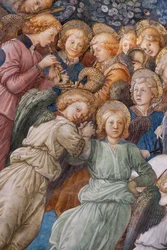 Engelen, detail van de Kroning van Maria