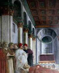 De begrafenis van Sint Stefanus (detail)