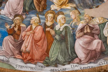 Heiligen, detail van de Kroning van Maria