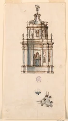 Tekening, Project voor een tabernakel, 1750-1775