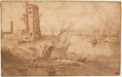 Landschap met Toren aan de Kust